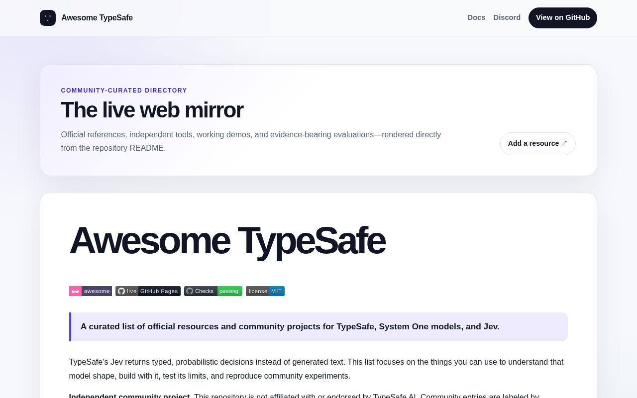 Preview of Awesome Typesafe