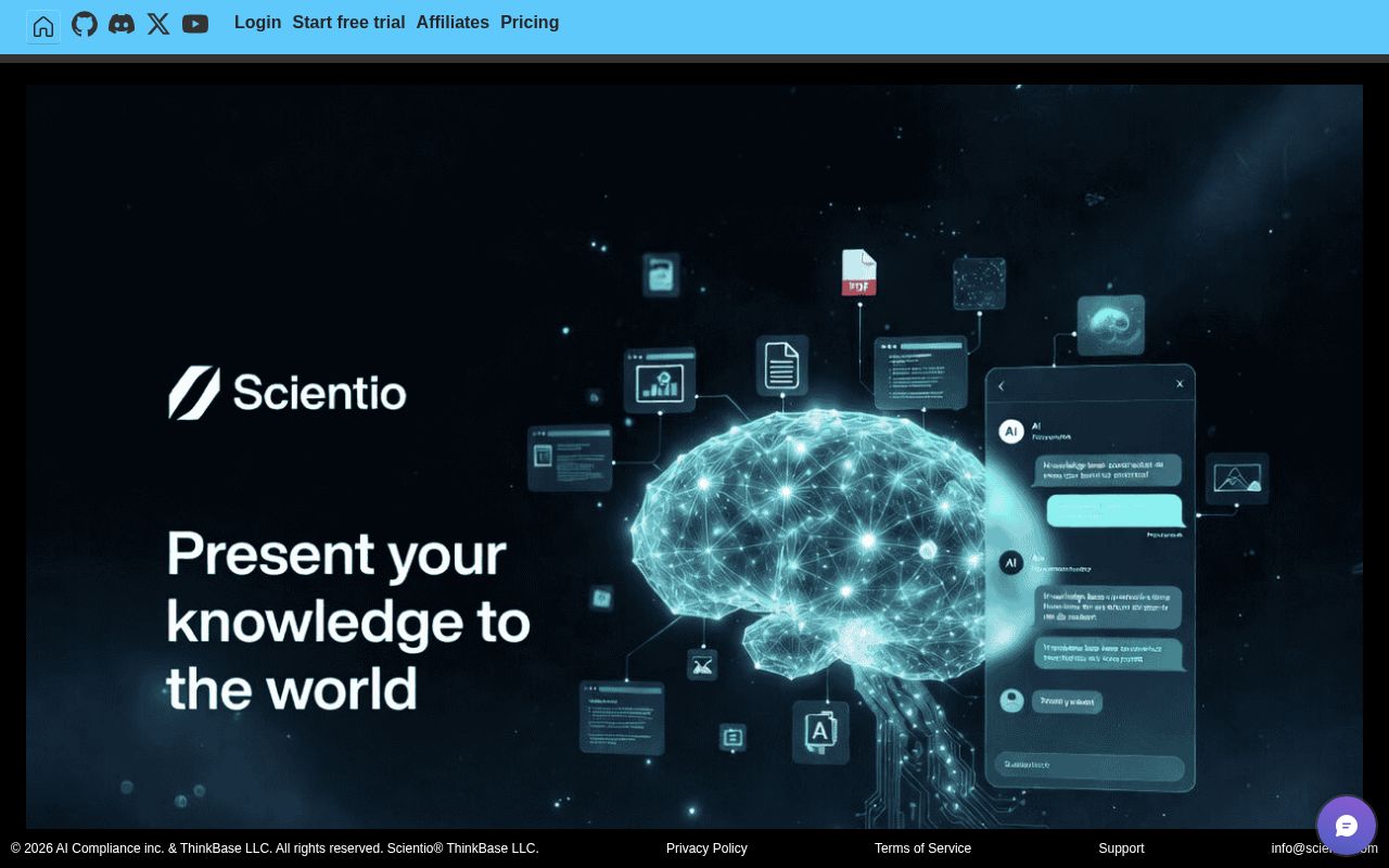Preview of Public documentation, releases, and packages for Scientio Academic
