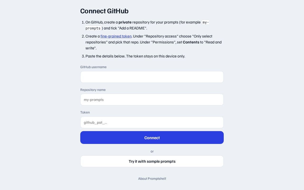 Preview of Promptshelf