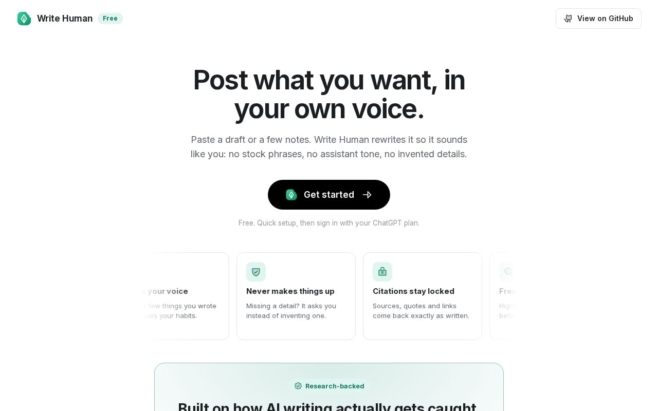 Preview of Write Human