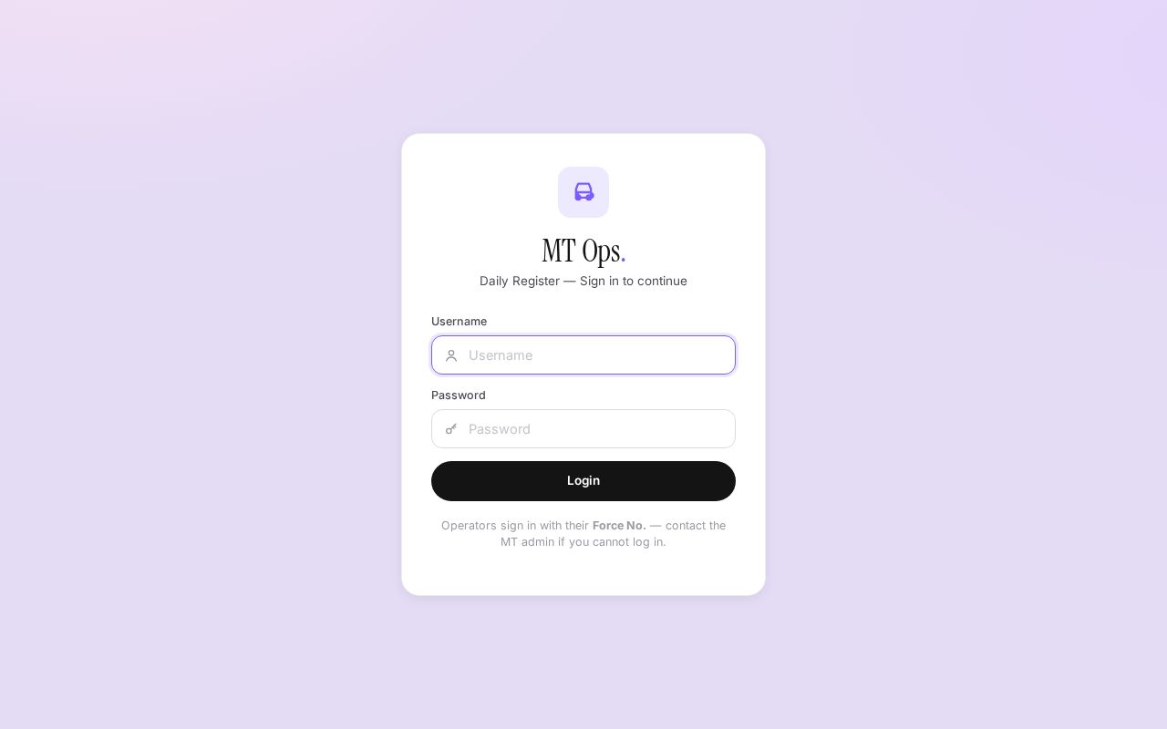 Preview of MT Ops Dashboard
