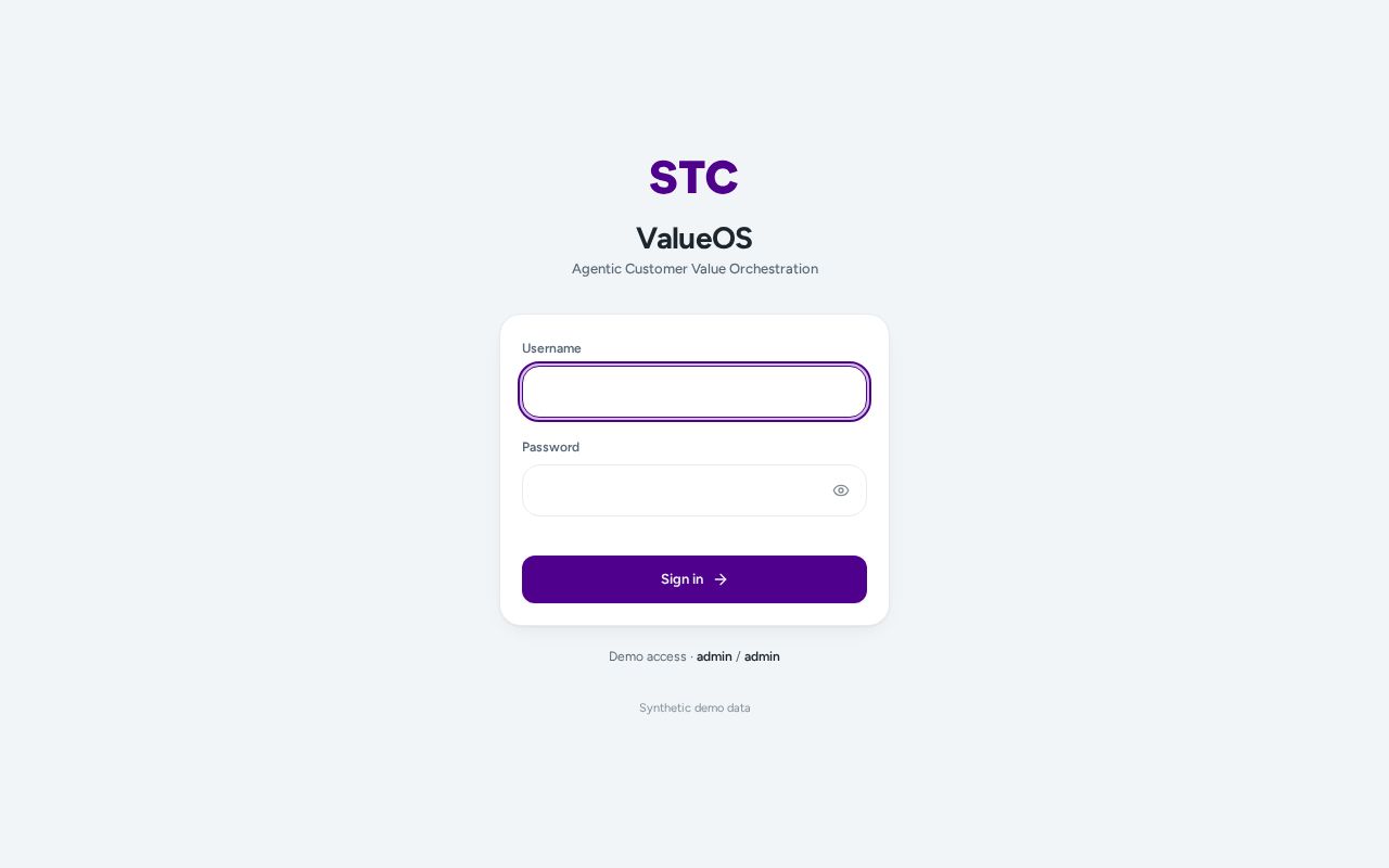 Preview of ValueOS · stc