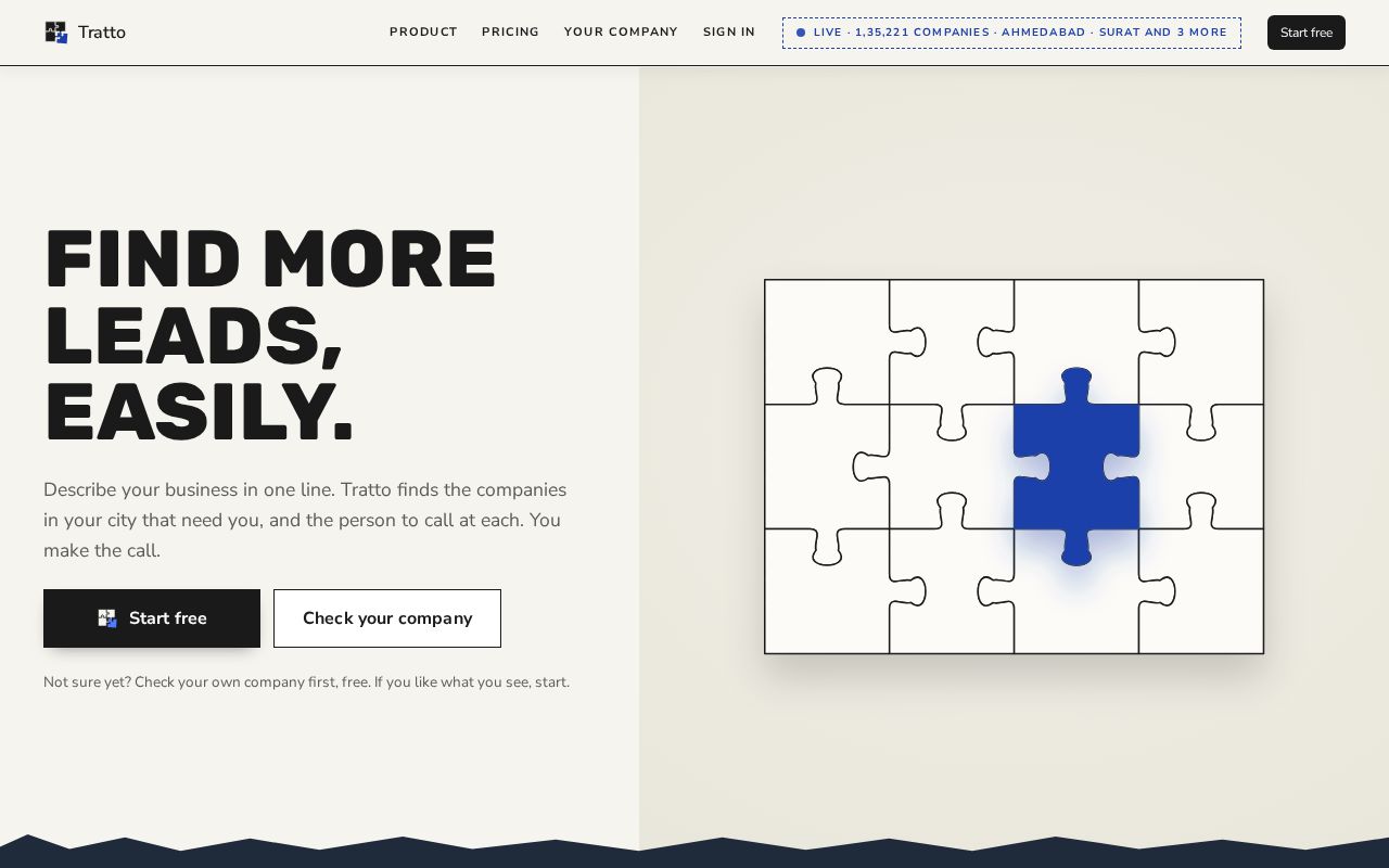 Preview of Tratto - find more leads, easily
