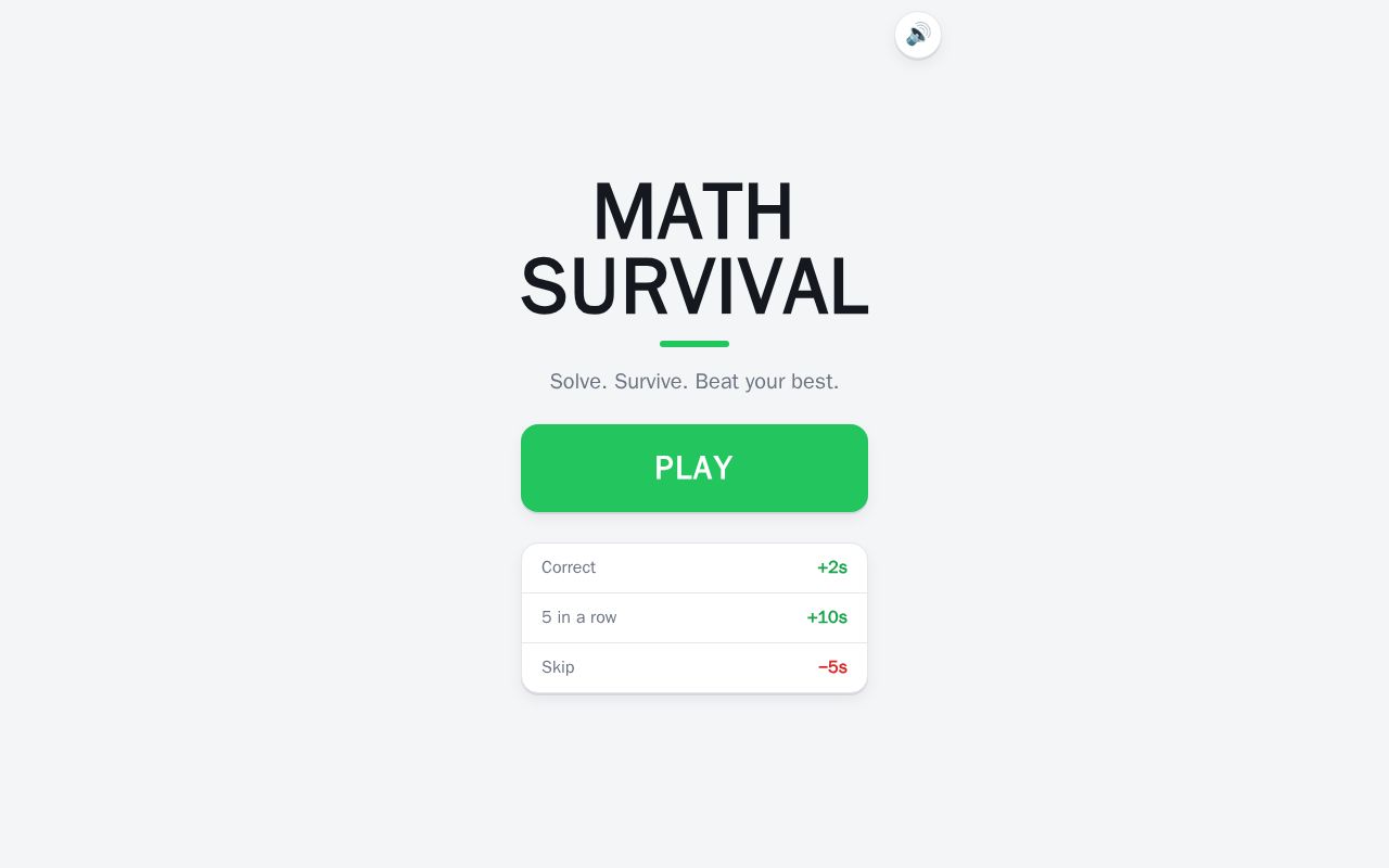 Preview of Math Survival
