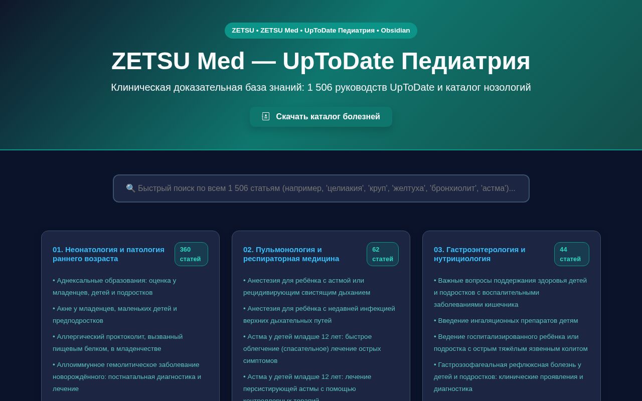 Preview of ZETSU Med Pediatrics