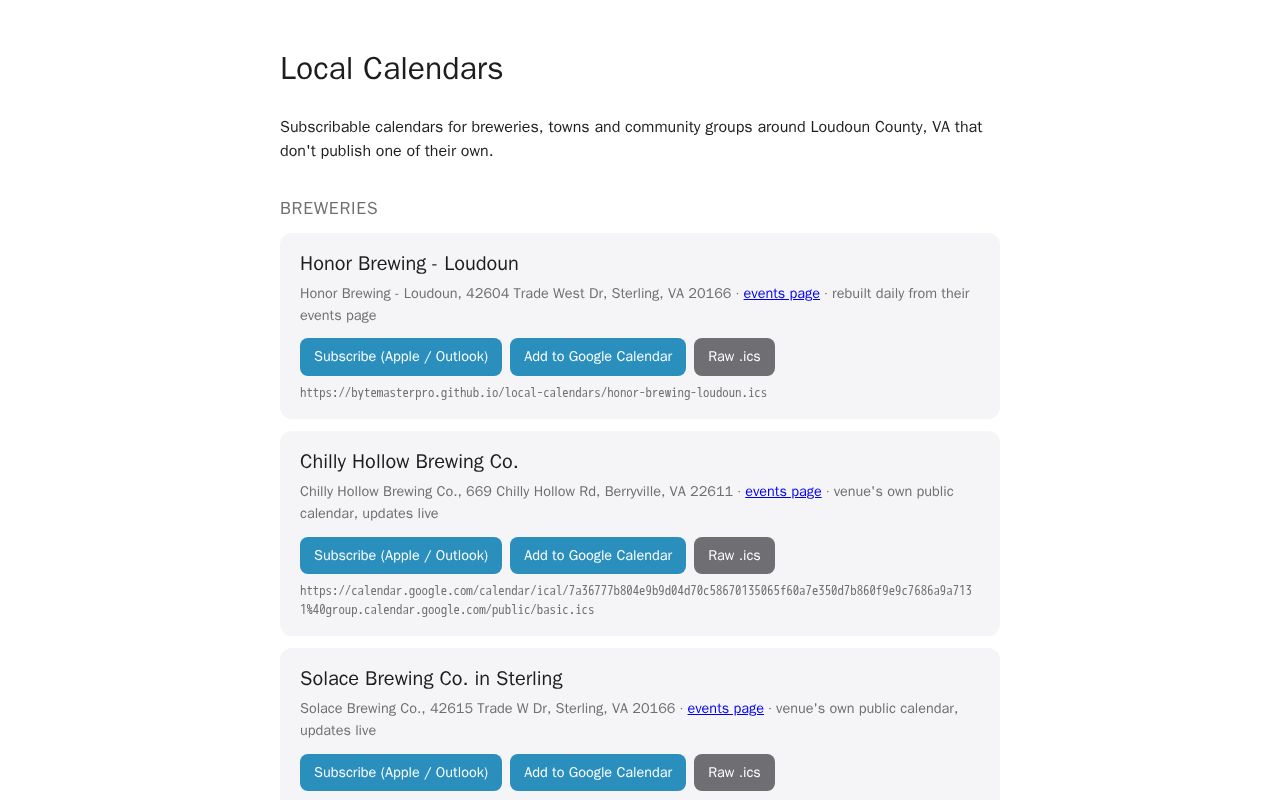 Preview of Brewery Calendars