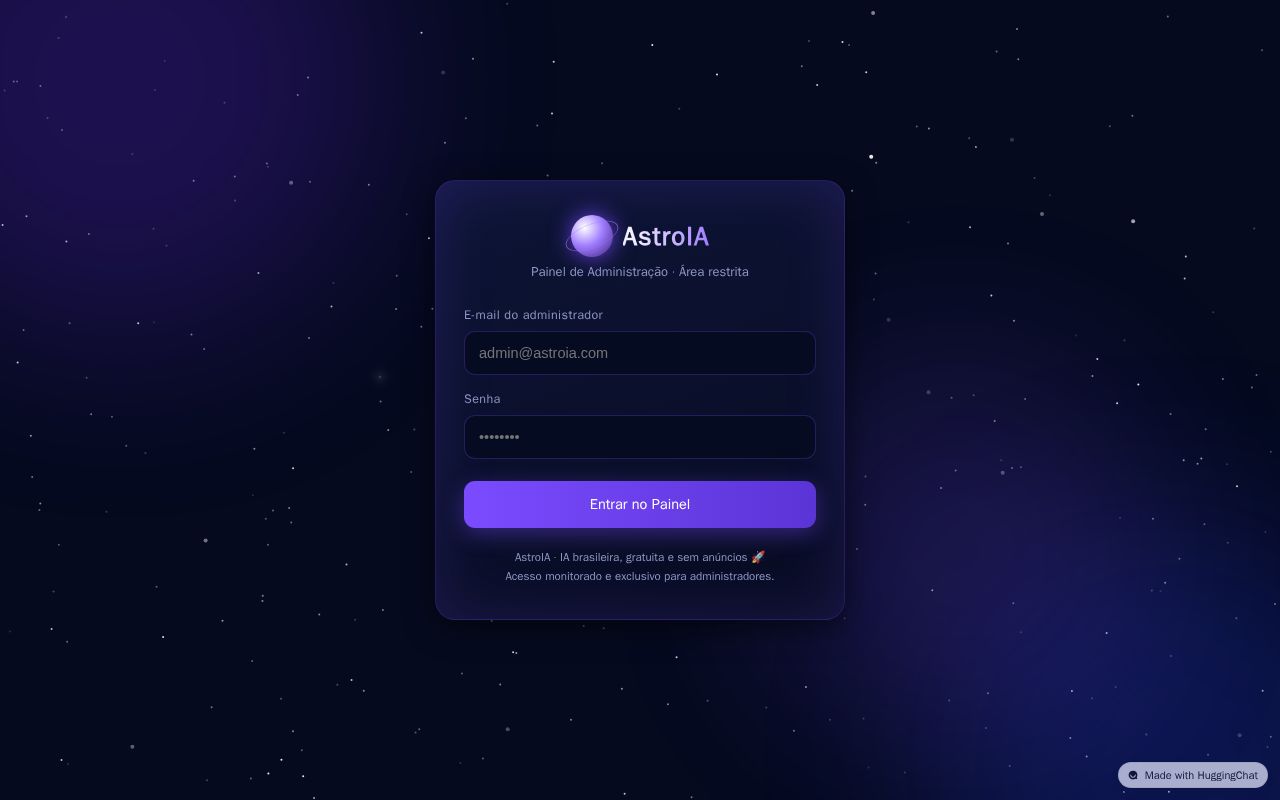 Preview of AstroIA — Painel de Administração