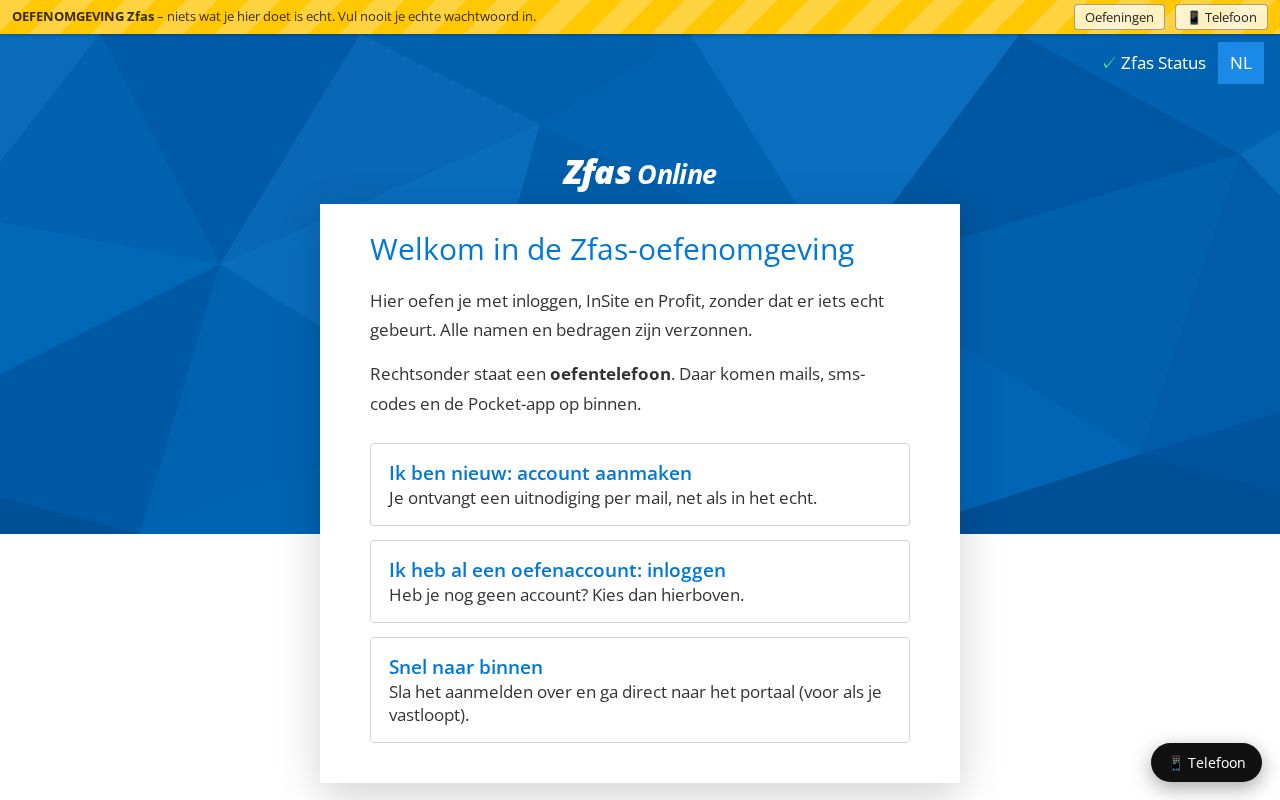 Preview of Zfas Oefenomgeving