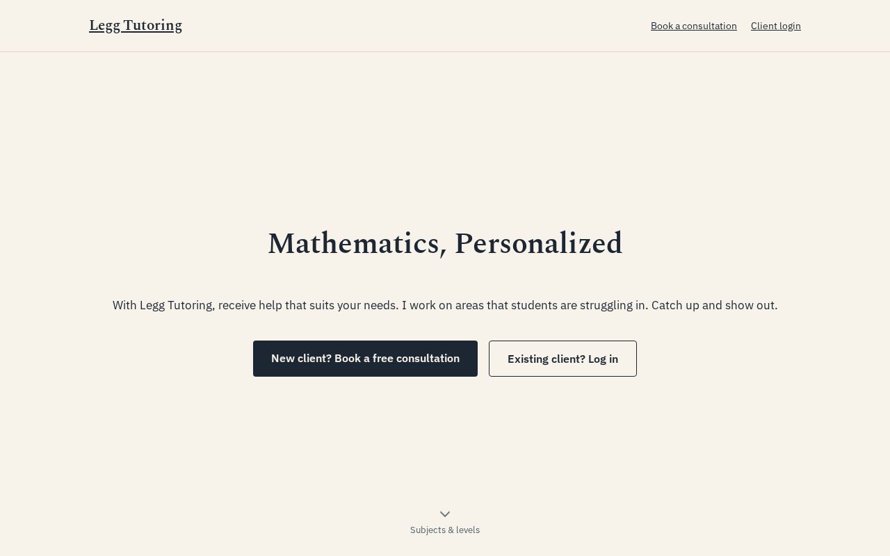 Preview of Legg Tutoring