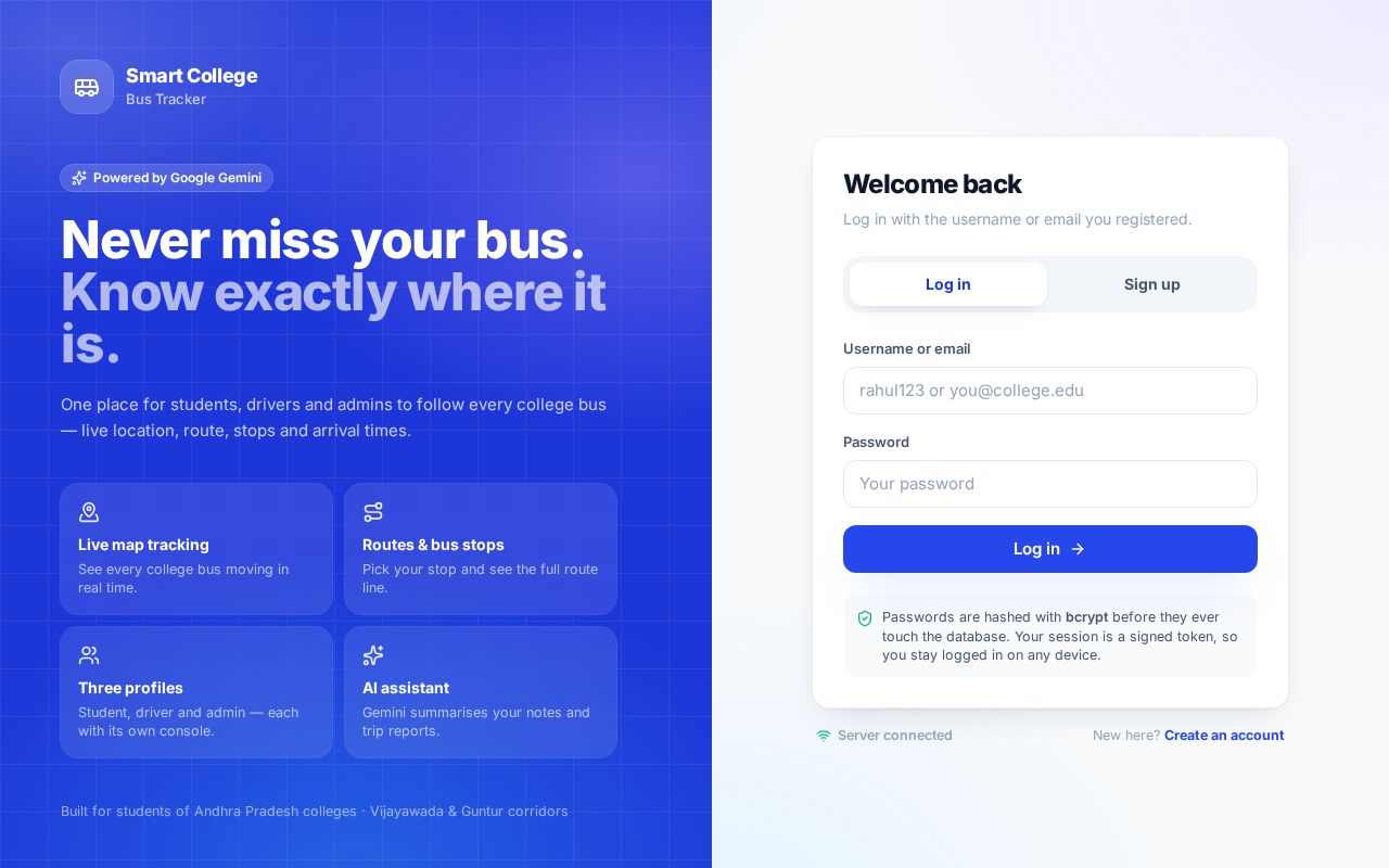 Preview of Smart College Bus Tracker