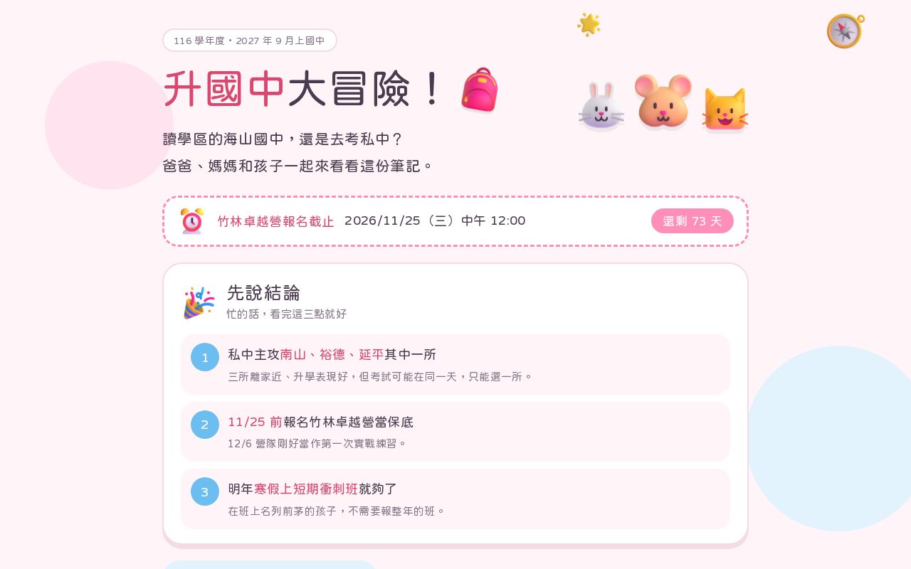 Preview of Banqiao Junior High Guide