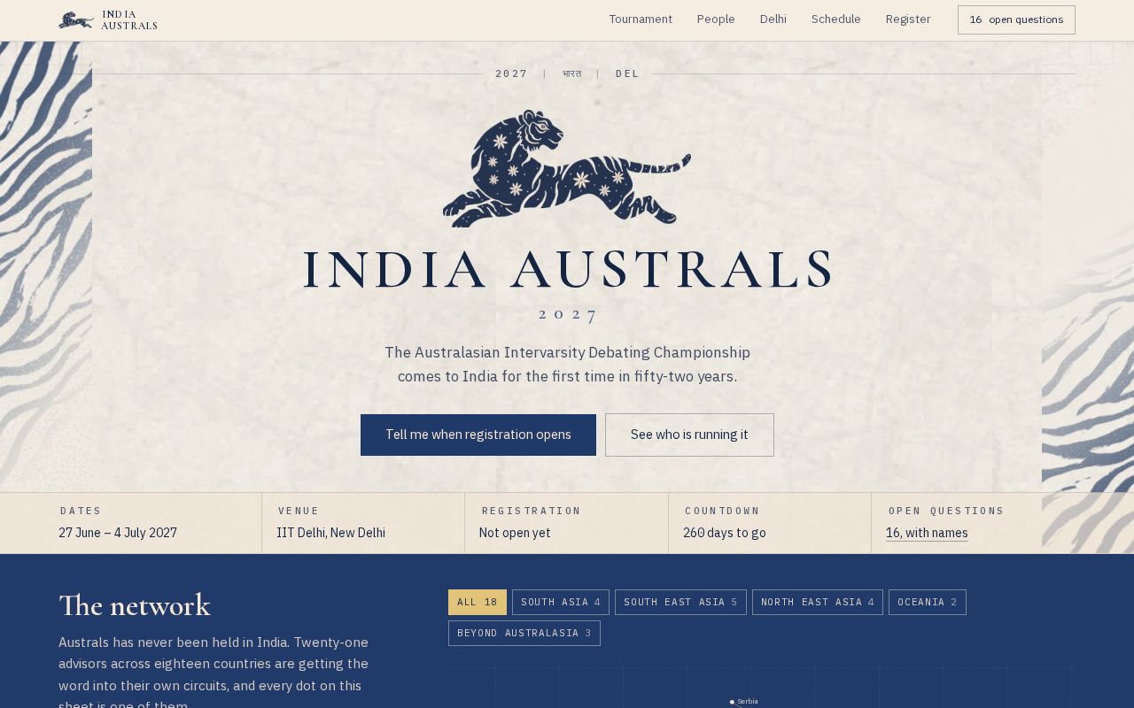 Preview of India Australs 2027
