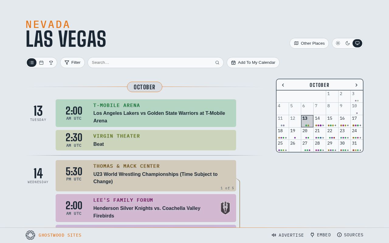 Preview of Lasvegas Events