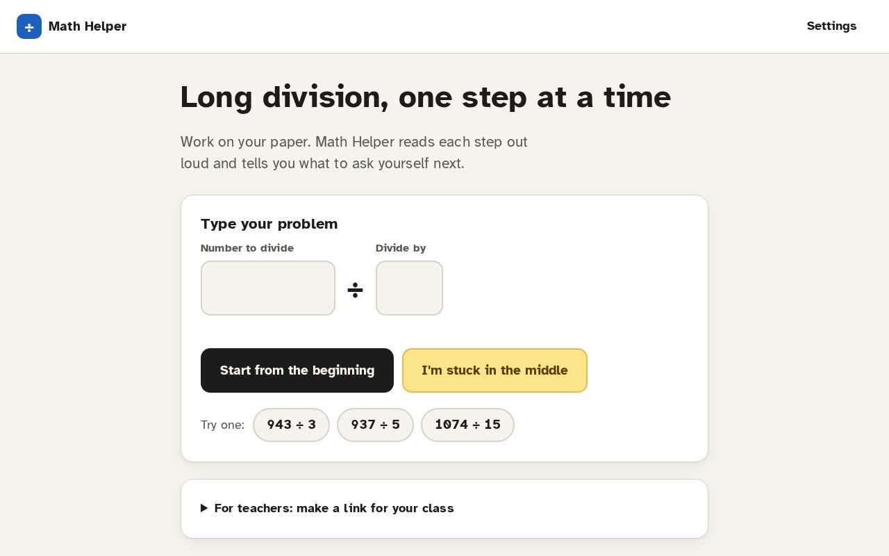 Preview of Math Helper