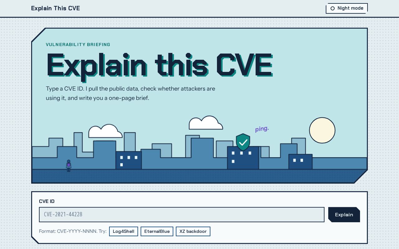 Preview of Explain This Cve