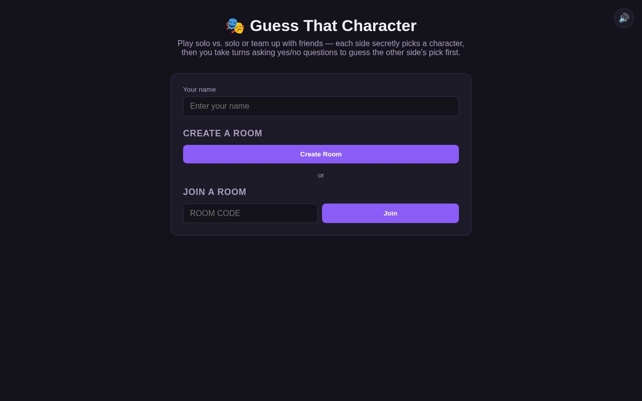Preview of GuessThatCharacter