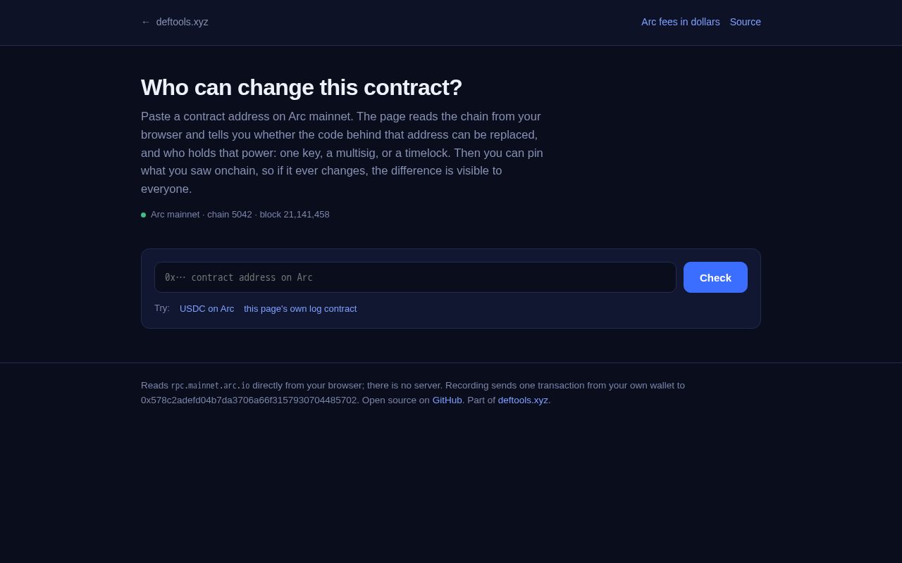 Preview of Arc Contract Check