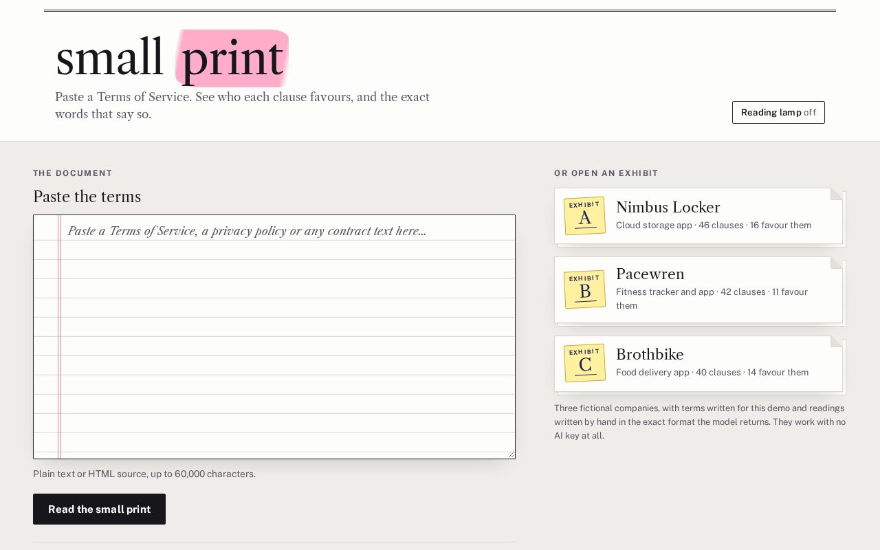 Preview of Small Print