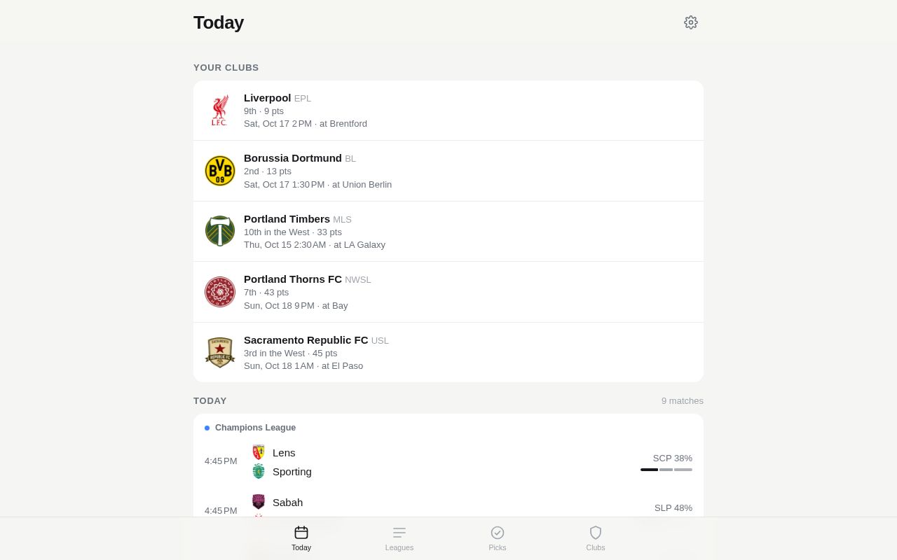 Preview of Football App
