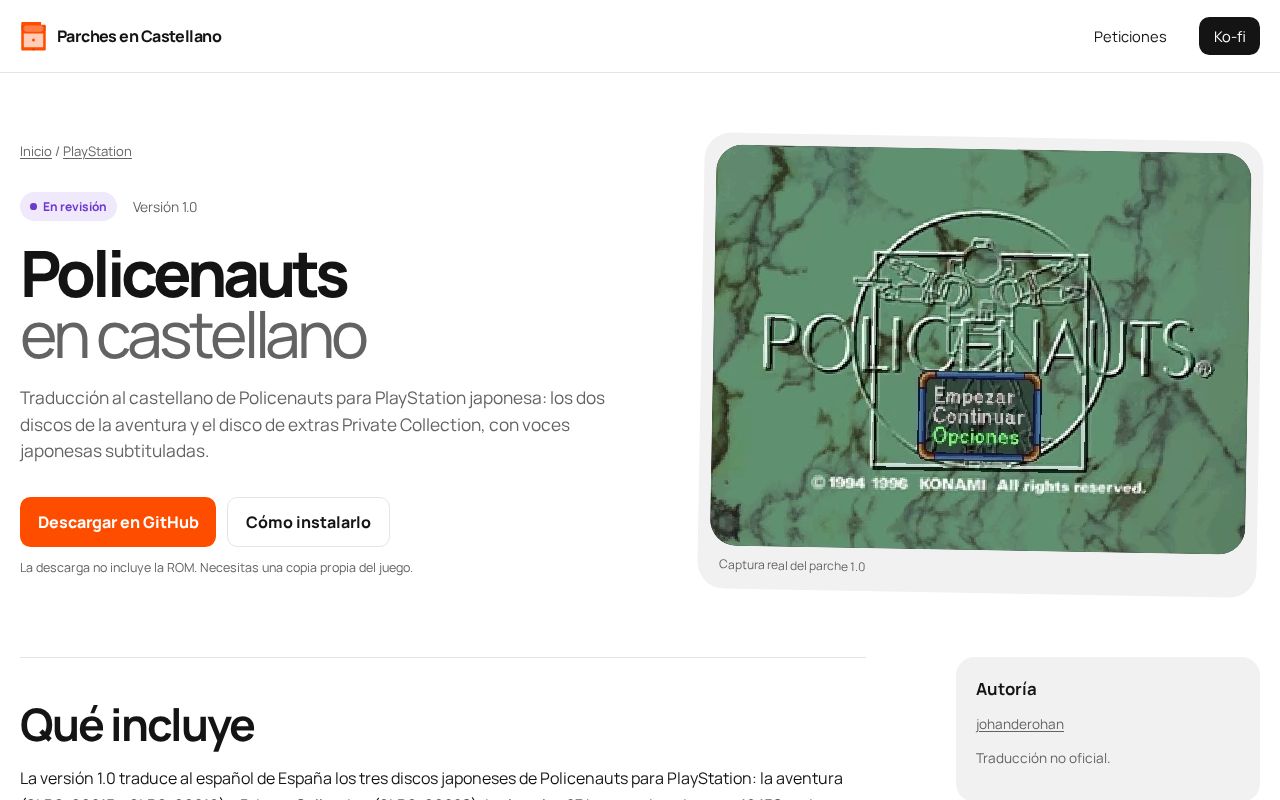 Preview of Policenauts Traduccion Es