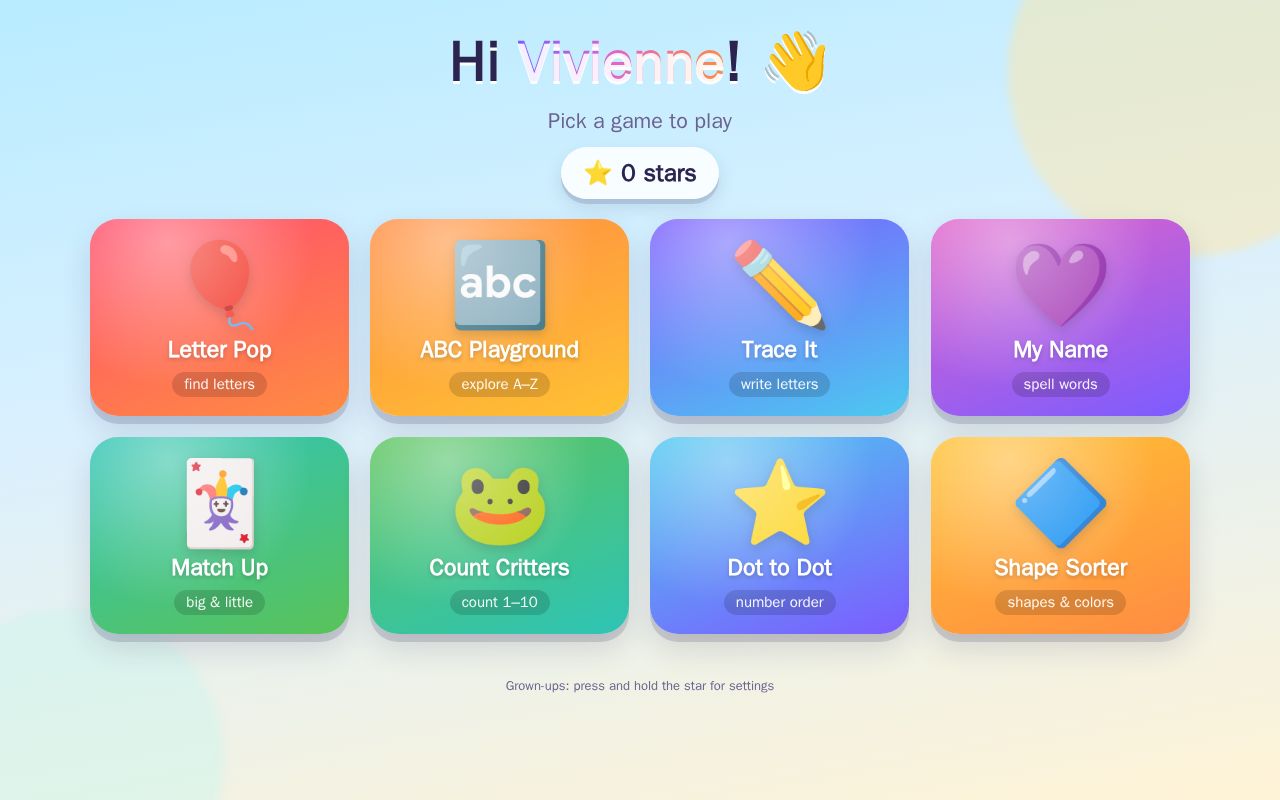Preview of Games for small children