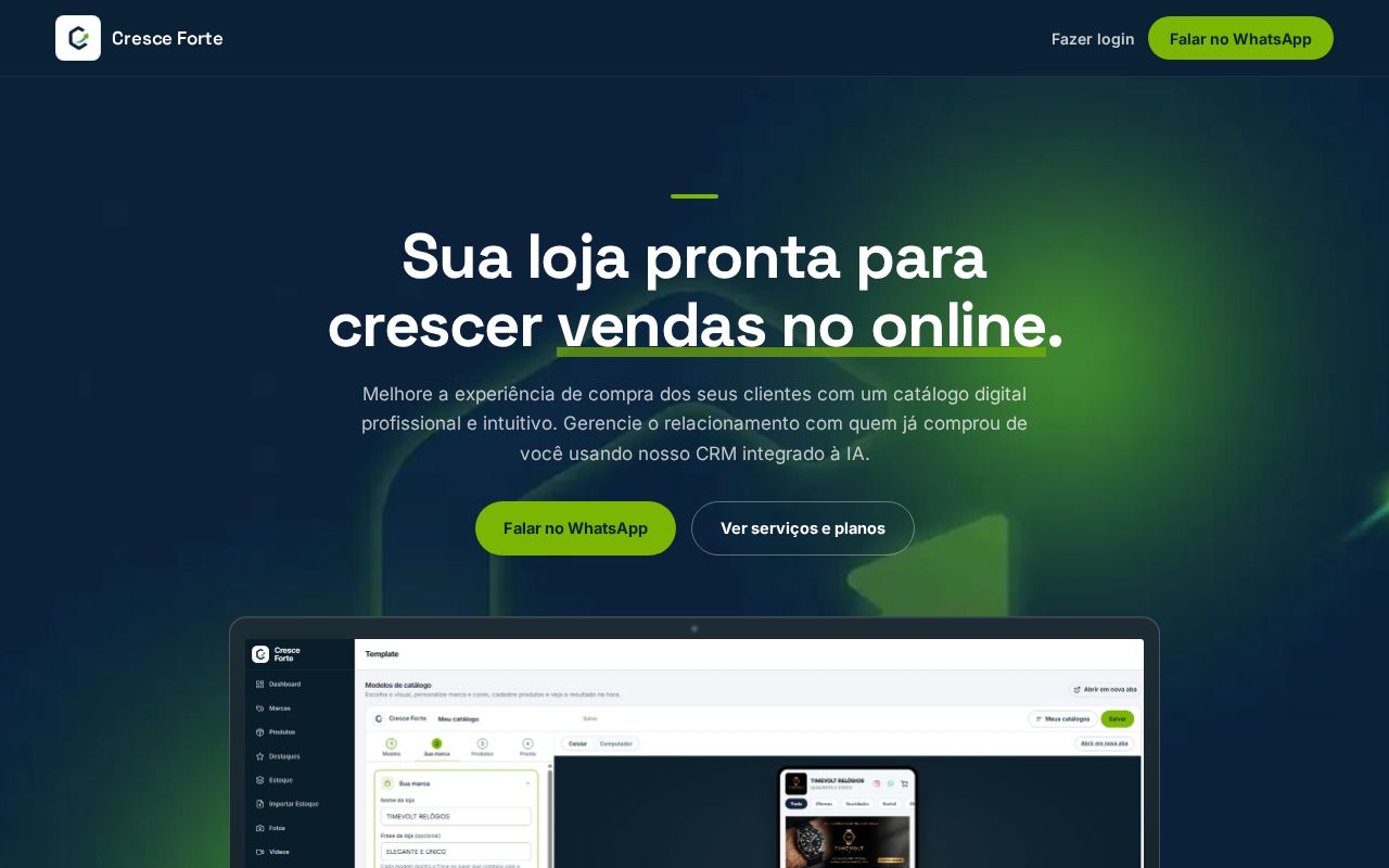 Preview of Site institucional Cresce Forte