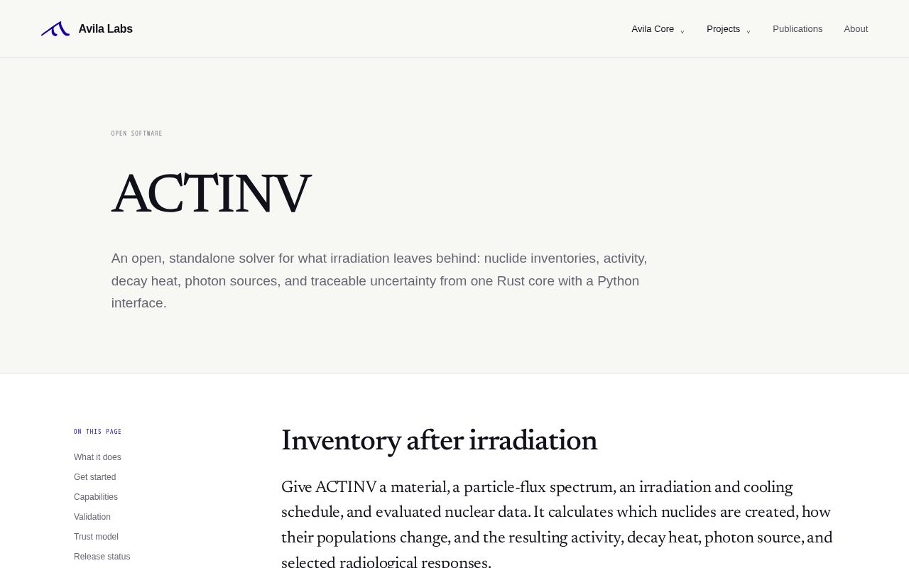 Preview of ACTINV