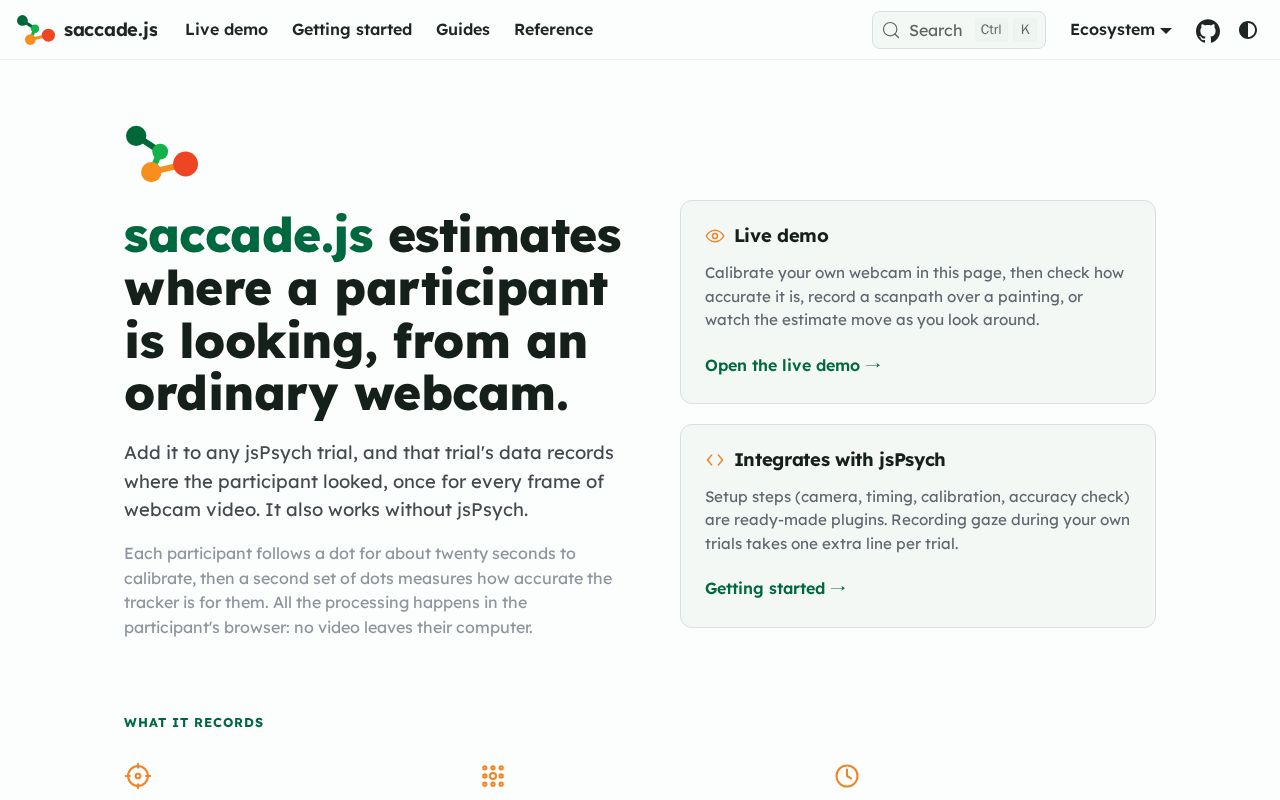 Preview of saccade.js