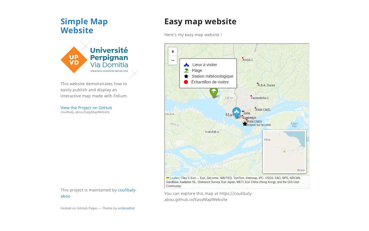 Preview of EasyMapWebsite