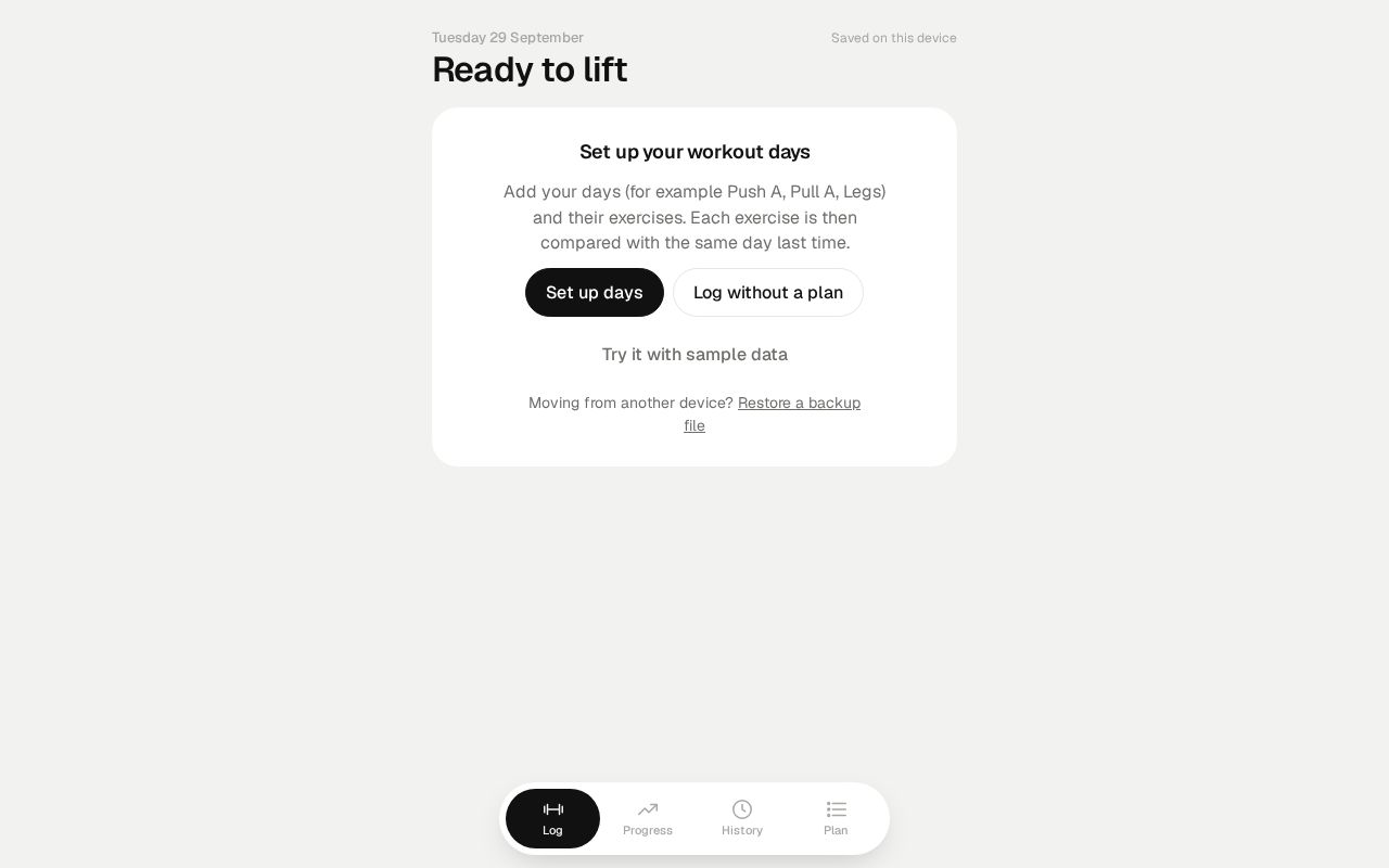 Preview of Lift Log