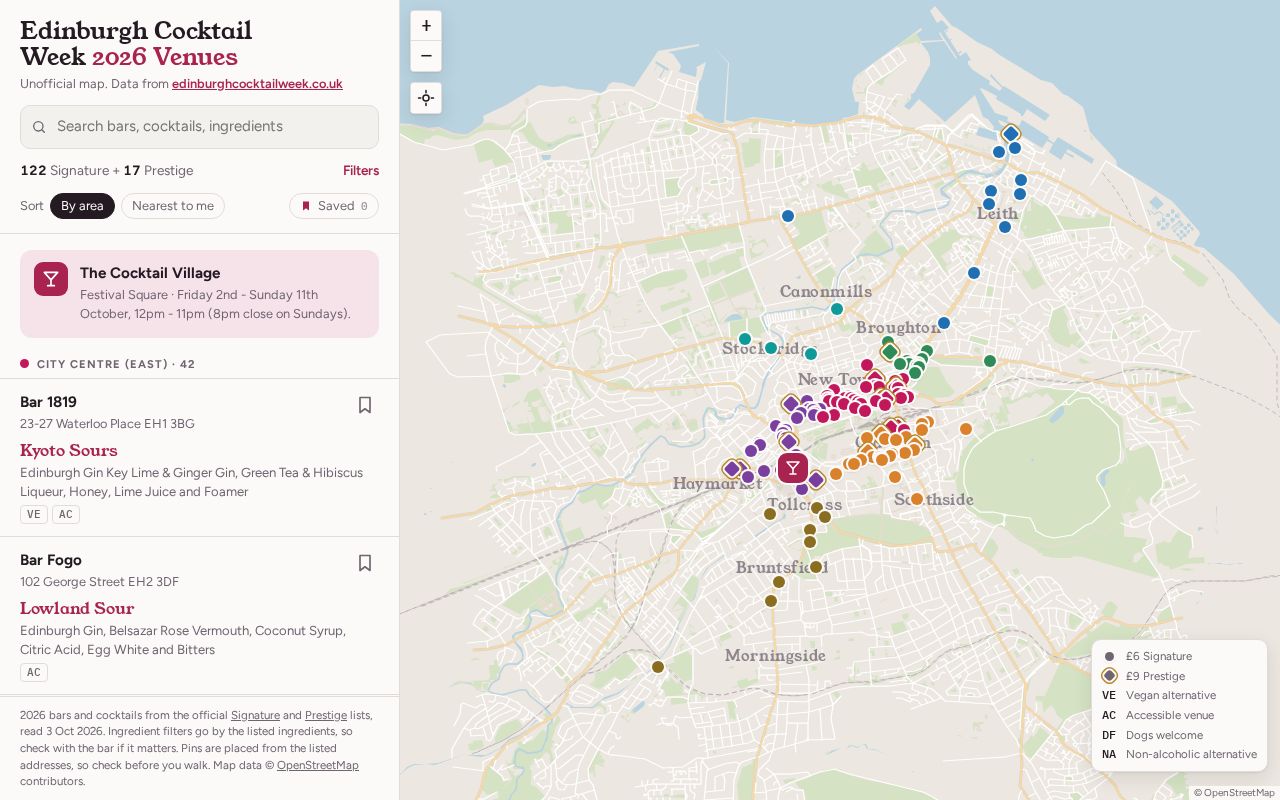 Preview of Edinburghcocktailweek Map
