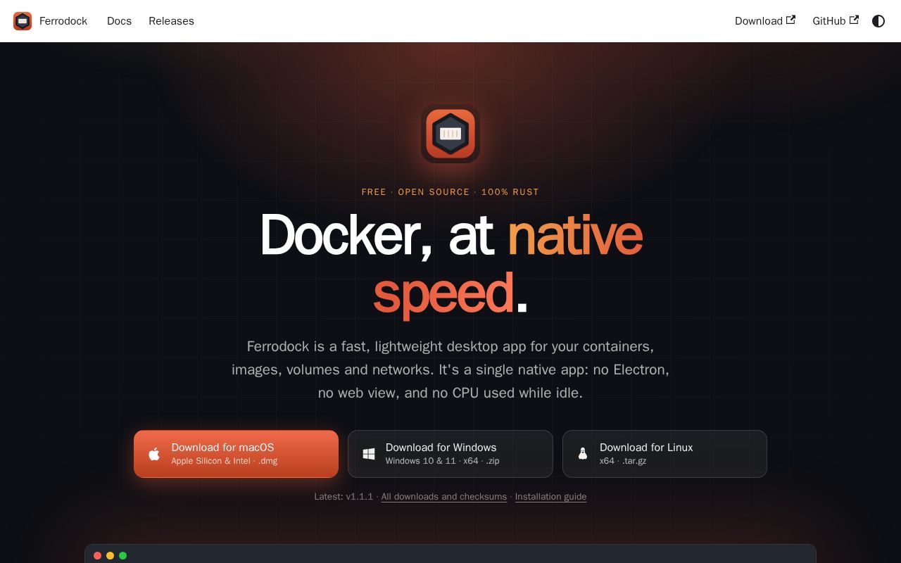 Preview of Ferrodock