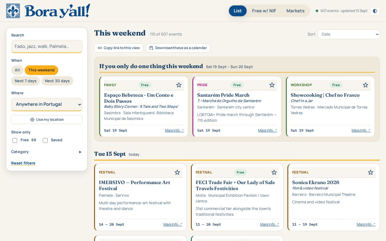 Preview of Event Calendar for the Setubal Region