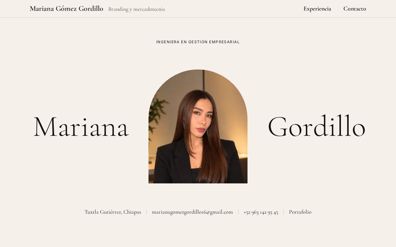 Preview of Portafolio de Mariana Gómez Gordillo — branding y mercadotecnia.