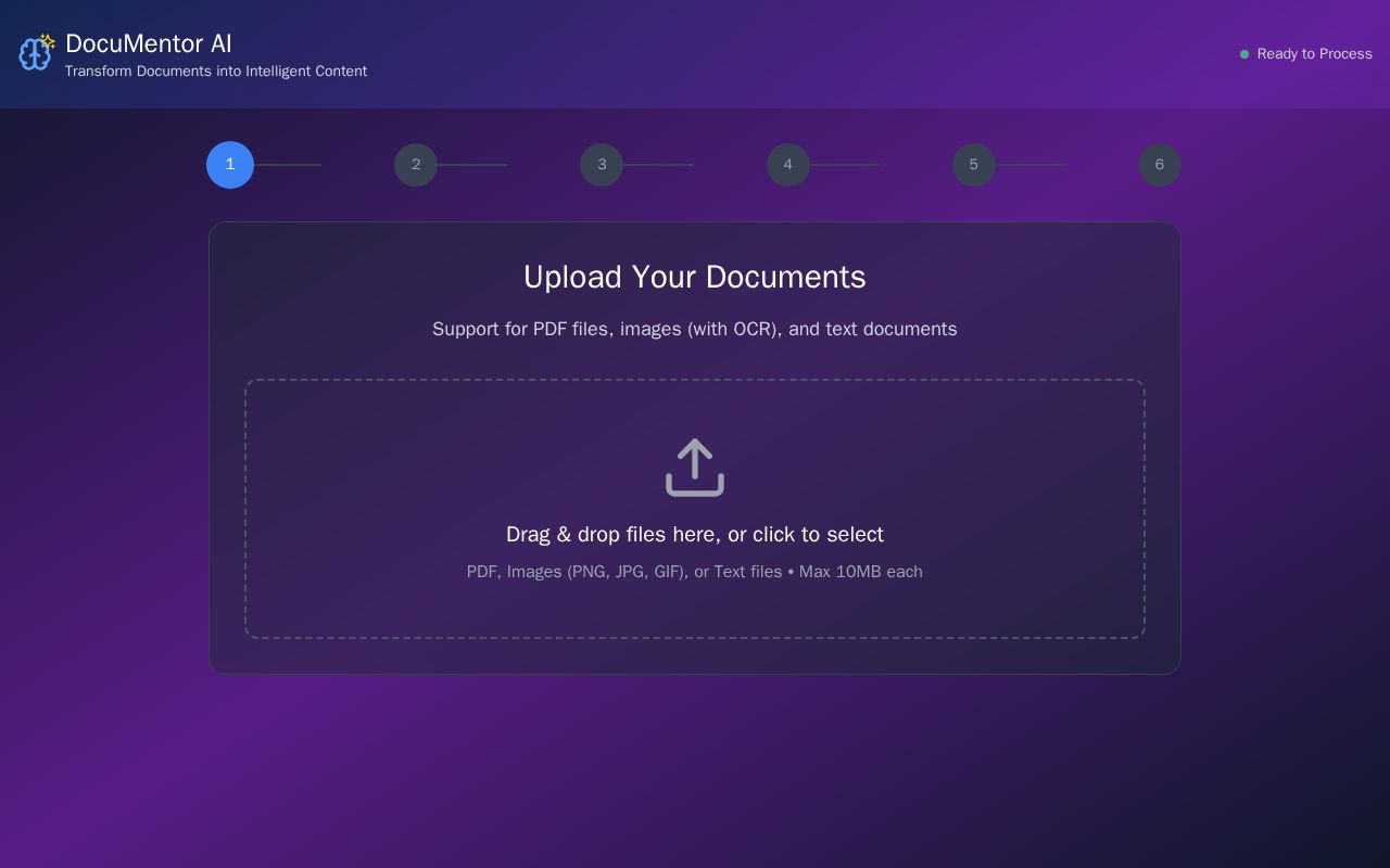 Preview of DocuMentor AI