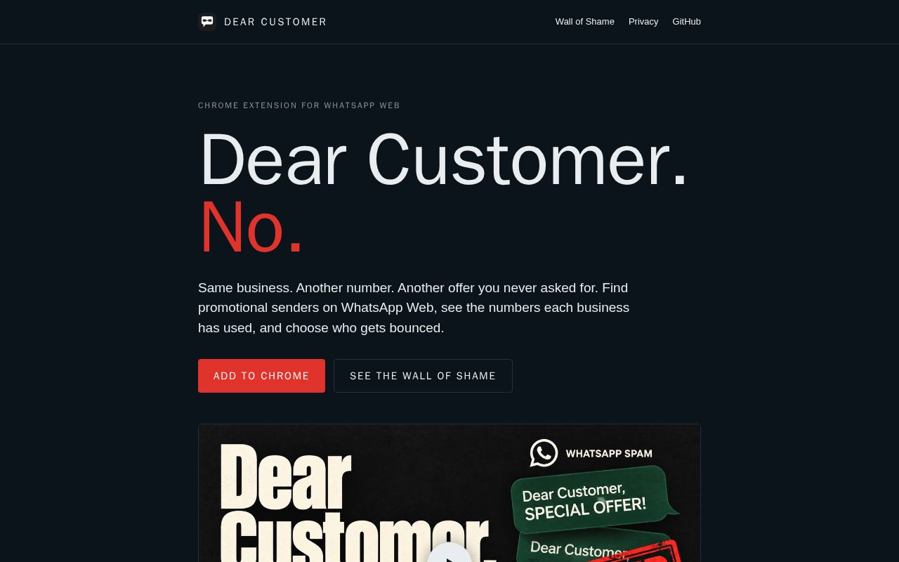 Preview of Dear Customer