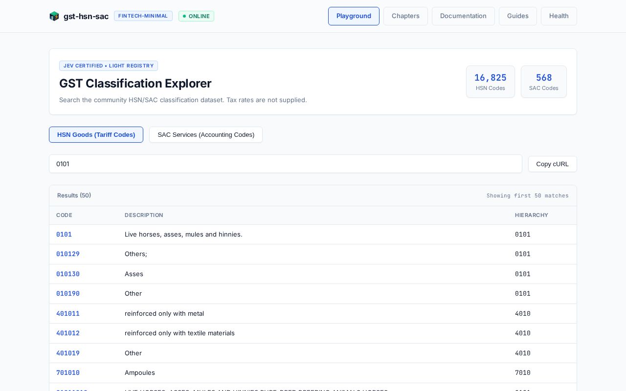 Preview of Gst Hsn Sac Api