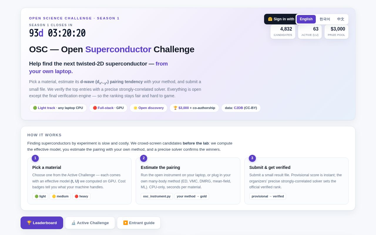 Preview of OSC Open Superconductor Challenge