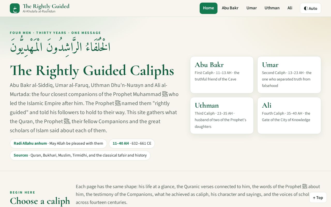 Preview of Rightly Guided Caliphs