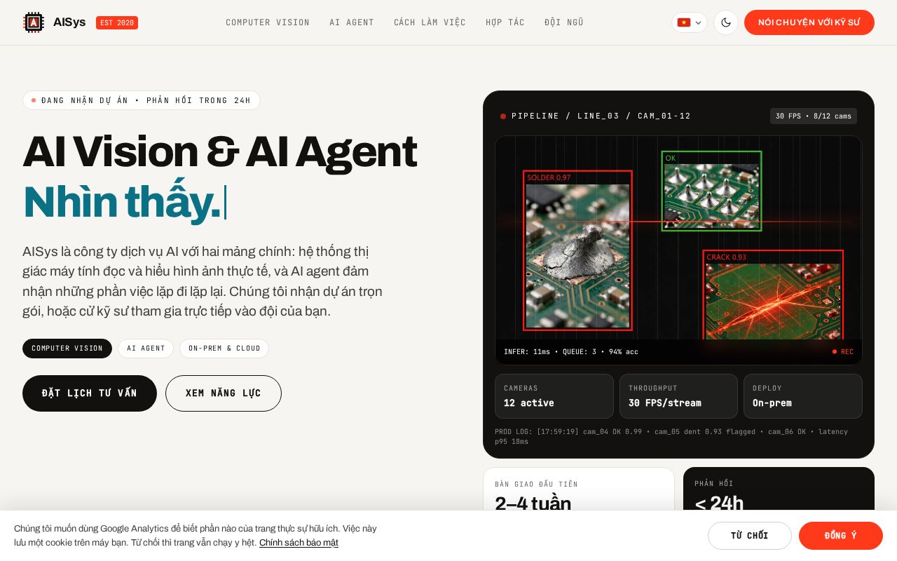 Preview of AISys Website