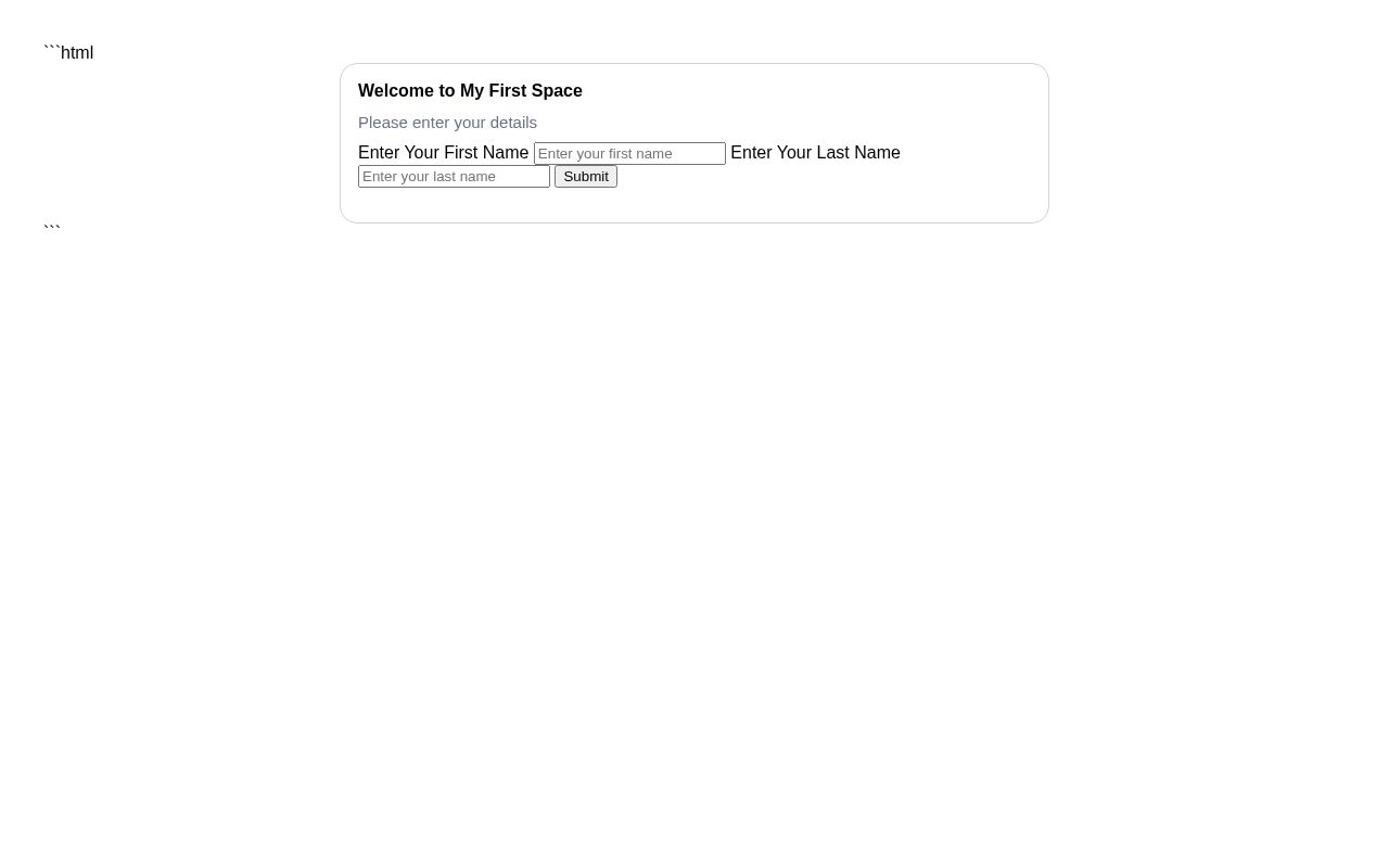 Preview of Myfirst Space