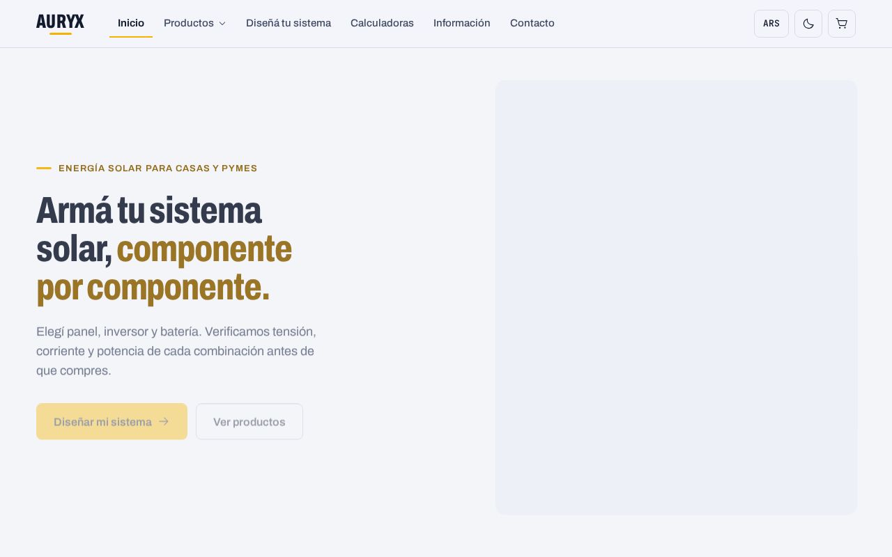 Preview of Auryx Frontend