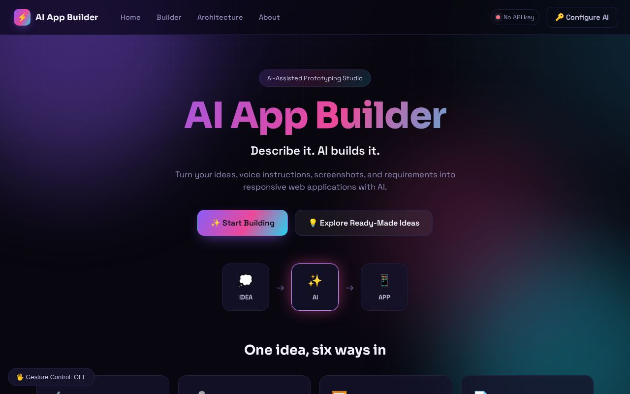 Preview of AI App Builder