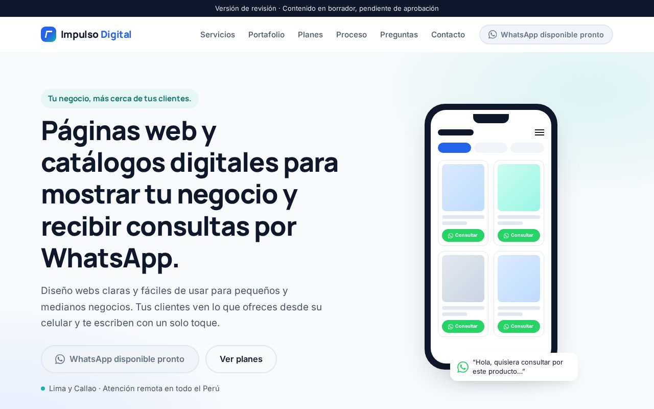 Preview of Impulso Digital Webside