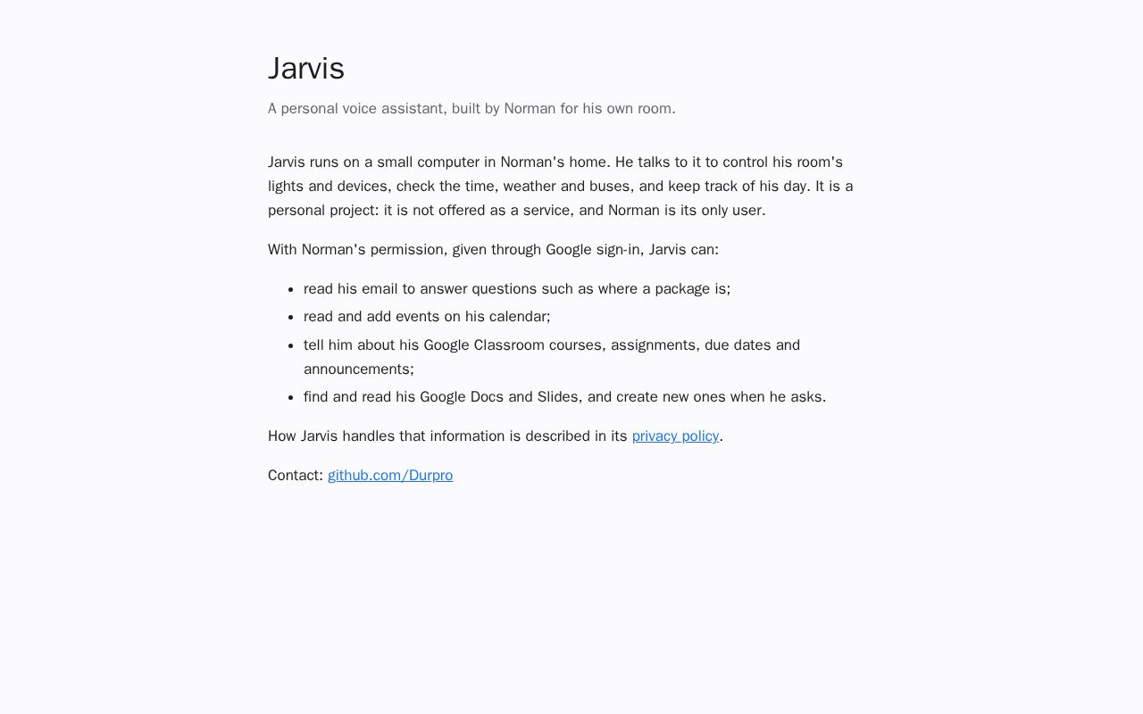 Preview of Jarvis Assistant