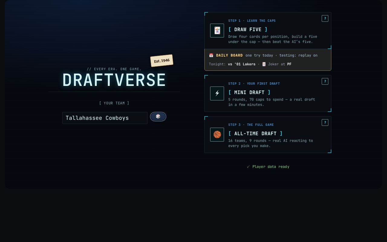 Preview of Draft Game