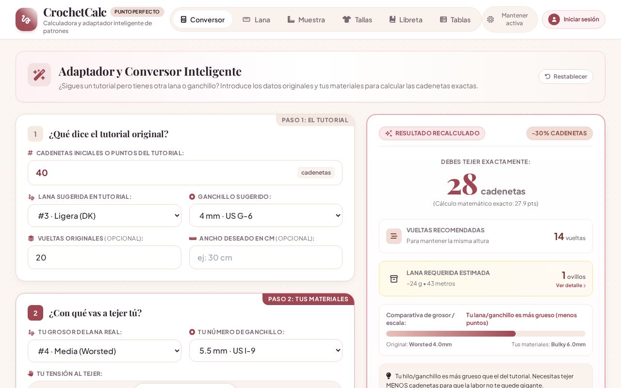 Preview of Calculadora Crochet