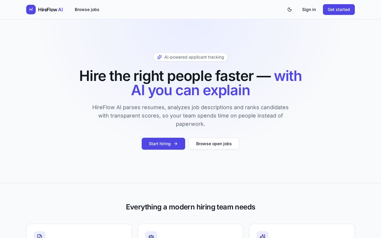 Preview of HireFlowAI