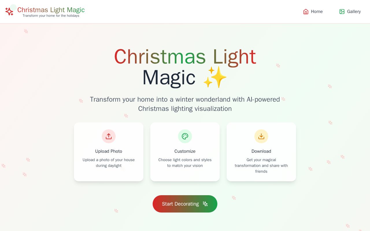 Preview of Custom Christmas Light Example