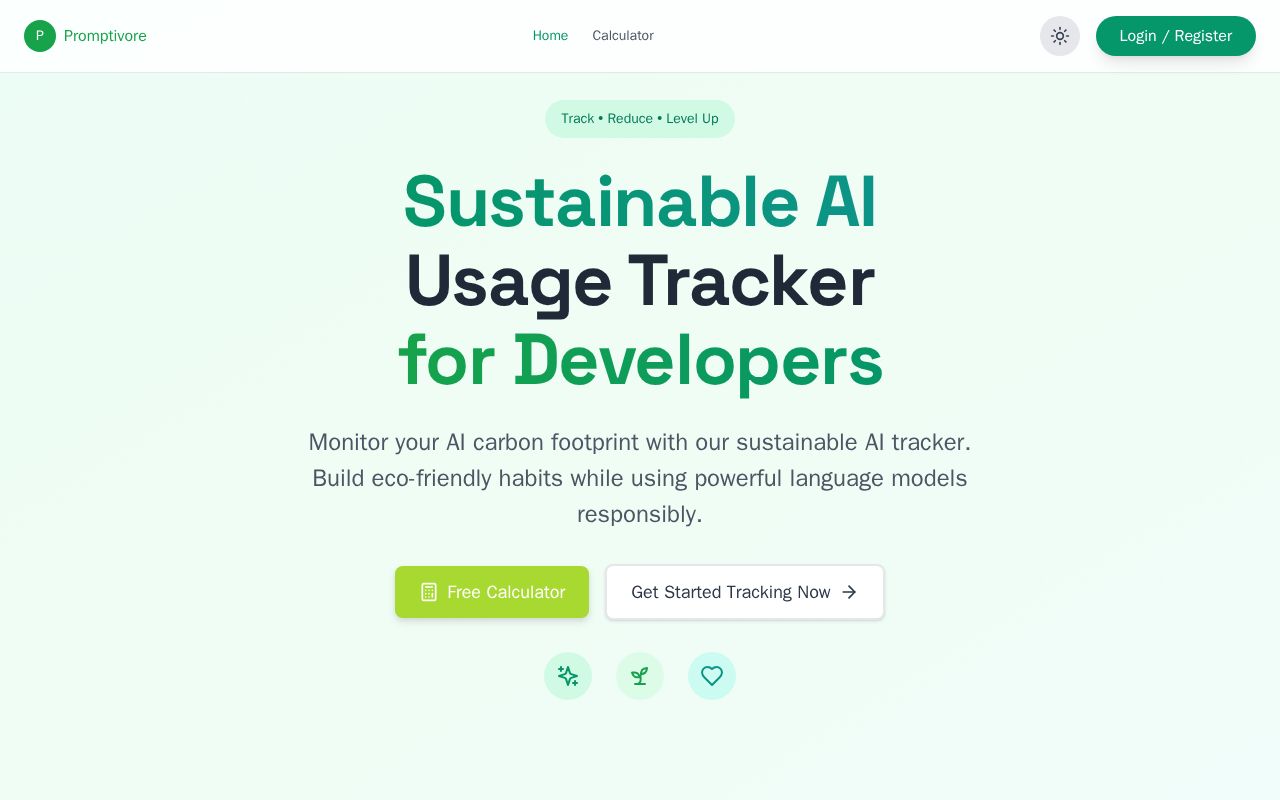 Preview of Promptivore - Mindful AI usage, visualised